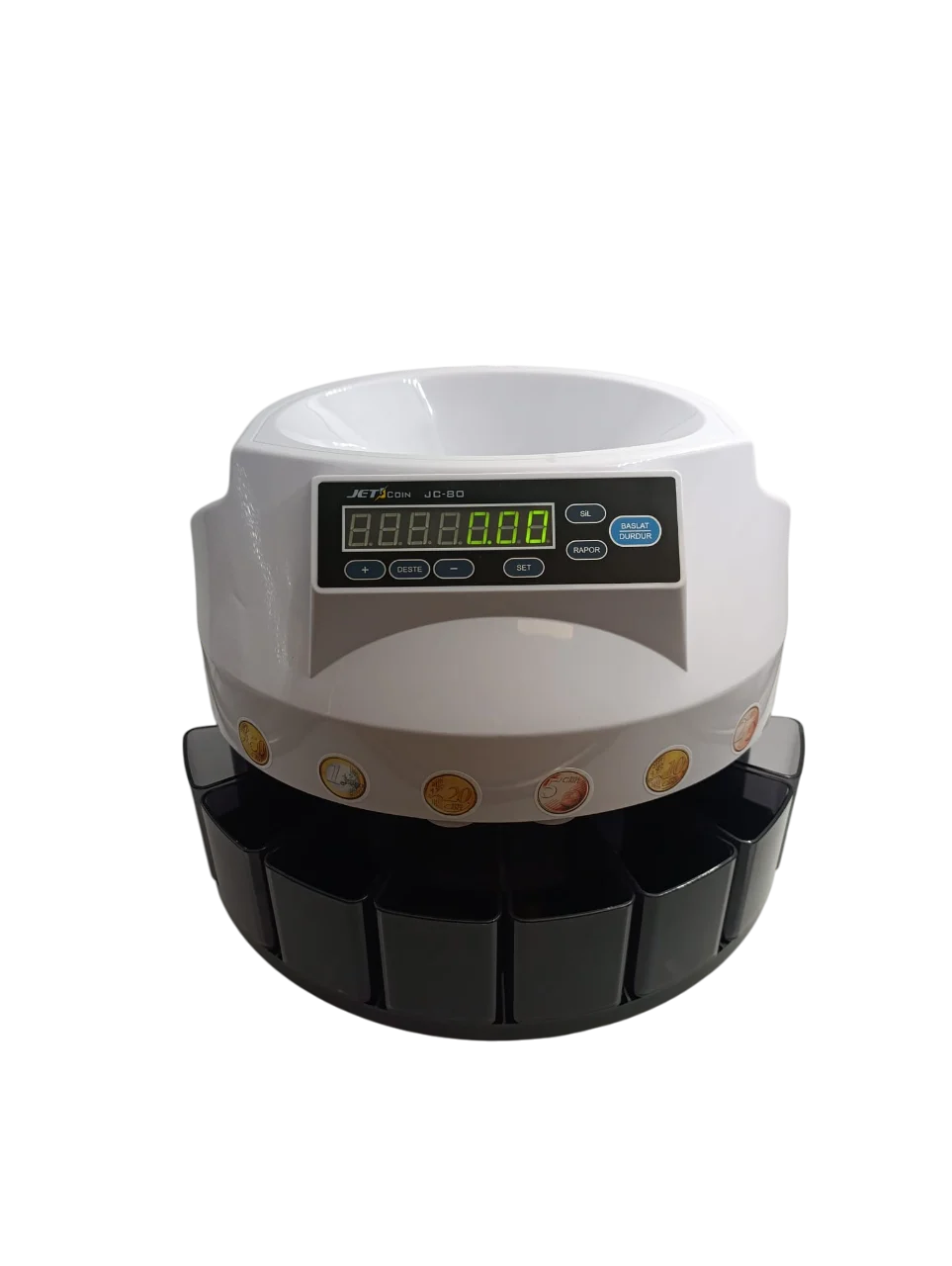 Jetcoin JC-80 Madeni Para Sayma Makinesi (Euro) - Görsel 4