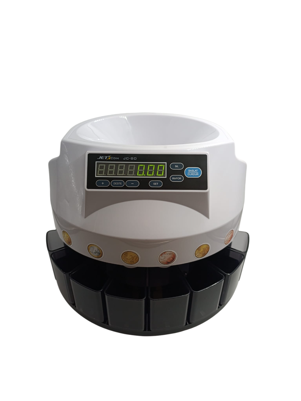 Jetcoin JC-80 Madeni Para Sayma Makinesi (Euro)